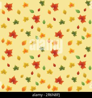 Seamless autumn background from a leaves Stock Vector