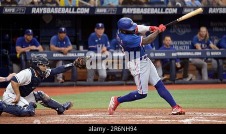 Texas Rangers pitcher Jose Leclerc during a baseball game against the  Oakland Athletics in Oakland, Calif., Sunday, May 14, 2023. (AP Photo/Jeff  Chiu Stock Photo - Alamy