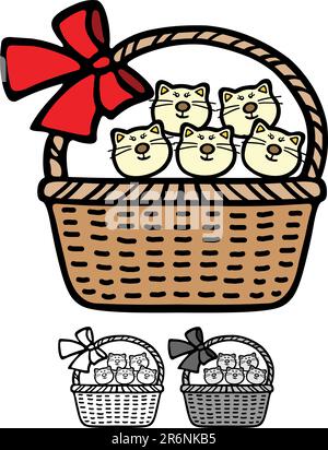A cute cat cartoon illustration. Stock Vector