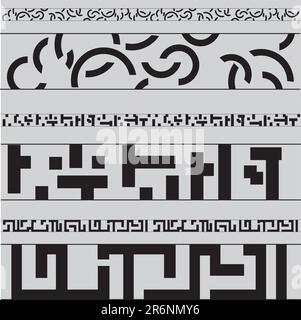 Cryptography vector pattern. Illustration on gray background Stock Vector