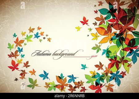 Autumn Background | Falling Leafs | EPS10 Compatibility Required Stock Vector