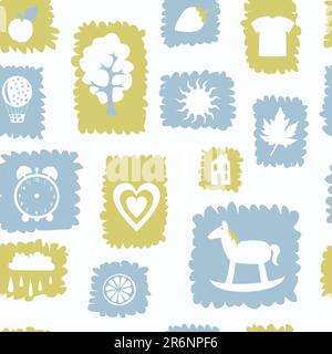 Pattern with toys  for kindergarten Stock Vector