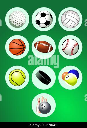 sport balls icon set Stock Vector Image & Art - Alamy