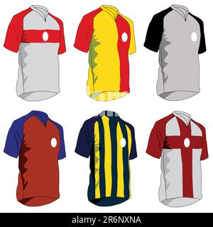 vector set of sport uniforms Stock Vector