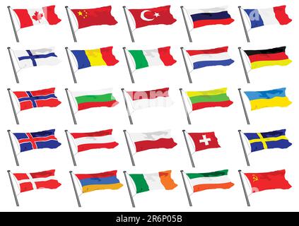 vector set of world flags Stock Vector