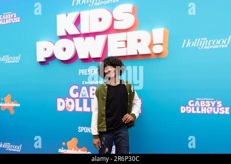 Los Angeles, USA. 10th June, 2023. August Redd attends the arrivals of The Hollywood Reporter's Kids Power! at the Westfield Century City Mall in Los Angeles, CA on June 10, 2023. (Photo by Corine Solberg/SipaUSA) Credit: Sipa USA/Alamy Live News Stock Photo