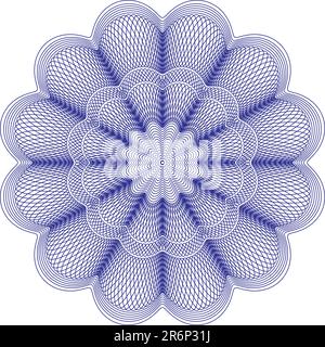 vector pattern for currency, certificate or diploma Stock Vector