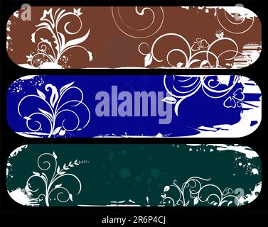 Illustration of set abstract grunge banners. Vector Stock Vector Image ...