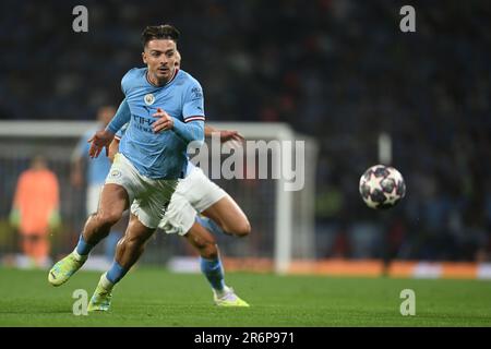 Istanbul, Turkey. 10th June 2023. Jack Grealish (Manchester City)                                                                                during the UEFA Champions League Final match between Manchester City   1-0 Inter    at  Ataturk Olympic  Stadium on June 10, 2023 in Istanbul, Trkiye. (Photo by Maurizio Borsari/AFLO) Stock Photo