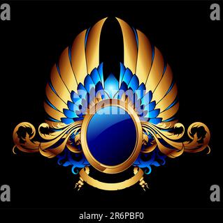 ornamental shield,  this  illustration may be useful  as designer work Stock Vector