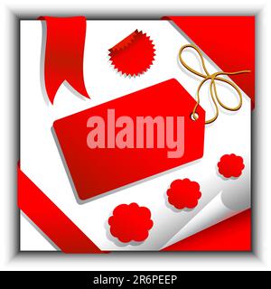 set of tags, this illustration may be useful as designer work Stock Vector