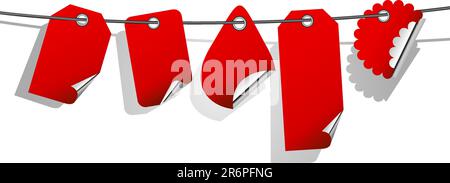 set of tags,  this illustration may be useful as designer work Stock Vector