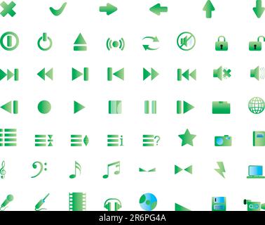 Biggest collection of different icons for using in web design Stock Vector