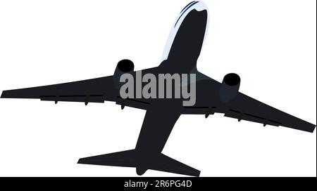 Realistic illustration airplane - vector Stock Vector