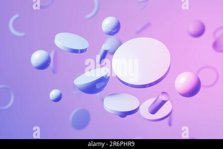 Abstract geometry shapes background, 3d rendering. Digital drawing. Stock Photo