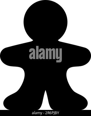 human body shape figure in vector file, very easy to edit, applicable to several concepts Stock Vector