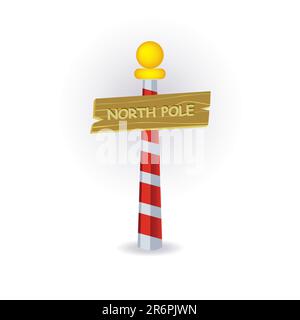 North pole sign Stock Vector