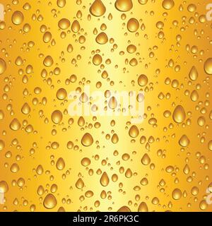 Seamless tile background of beer drops Stock Vector