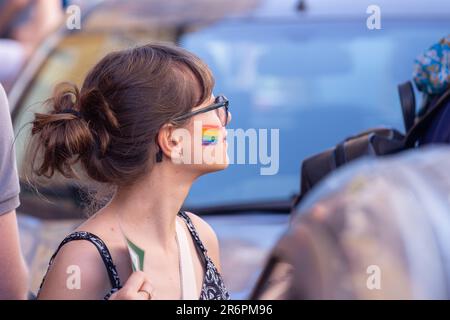 Rome, Italy. 10th June, 2023. Rome Pride 2023, the parade through the streets of Rome organized by LGBTQ community (Photo by Matteo Nardone/Pacific Press/Sipa USA) Credit: Sipa USA/Alamy Live News Stock Photo