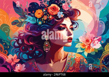 Colorful smiley face flower background illustration Stock Vector Image &  Art - Alamy