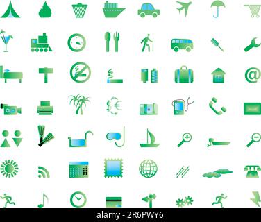 Biggest collection of different icons for using in web design Stock Vector