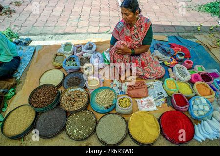 06 04 2014 Village Market, Banavasi, Sirsi, Uttara Kannada, Karnataka, India, Asia Stock Photo