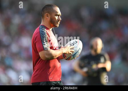 St. Helens, England - 9th June 2023 - Tommy Leuluai. Rugby League Betfred Super League , St. Helens vs Wigan Warriors at Totally Wicked Stadium, St. Helens, UK Stock Photo