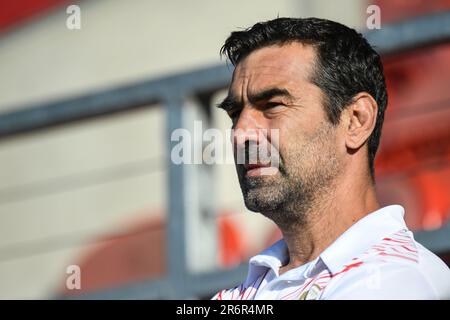 St. Helens, England - 9th June 2023 - St. Helens Assistant Coach Laurent Frayssinous. Rugby League Betfred Super League , St. Helens vs Wigan Warriors at Totally Wicked Stadium, St. Helens, UK Stock Photo