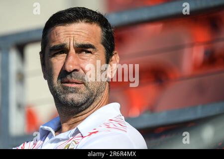 St. Helens, England - 9th June 2023 - St. Helens Assistant Coach Laurent Frayssinous. Rugby League Betfred Super League , St. Helens vs Wigan Warriors at Totally Wicked Stadium, St. Helens, UK Stock Photo