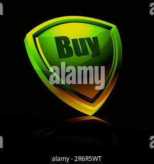 illustration of buy shield Stock Vector
