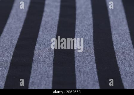 striped fabric close background with diminishing perspective Stock Photo