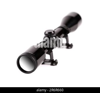 rifle scope isolate on a white background Stock Photo