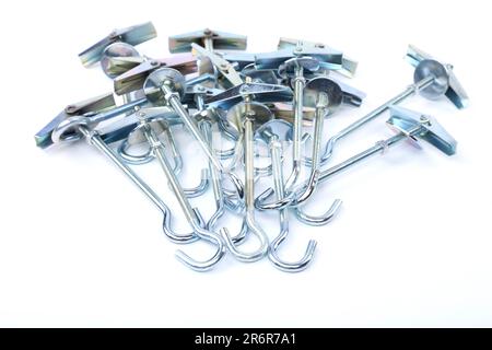 few screw-ring ancor on a white background Stock Photo