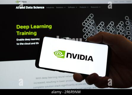 Nvidia company for AI and Data Schience Technology Stock Photo