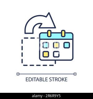 Calendar template RGB color icon Stock Vector
