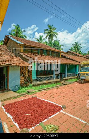 06 04 2014 Vintage Old Style Village Market, Banavasi, Sirsi, Uttara Kannada, Karnataka, India, Asia. Stock Photo