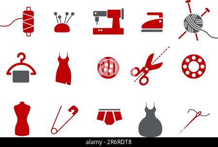 Vector icons pack - Red Series, taylor collection Stock Vector