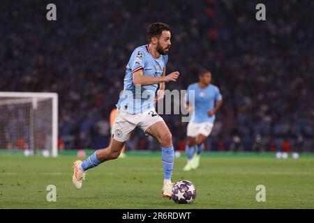 Bernardo Silva of Manchester City during the UEFA Champions League, Final football match between Manchester City FC and FC Internazionale on June 10, 2023 at Ataturk Olympic Stadium in Istanbul, Turkey - Photo: Jean Catuffe/DPPI/LiveMedia Stock Photo