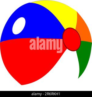 A isolated muti colored beachball Stock Vector