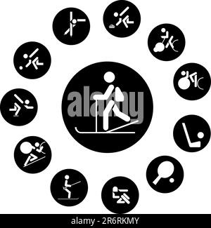 Set on sports subjects. Similar works are in my galleries Stock Vector