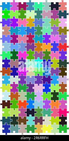 puzzle color vector illustration Stock Vector