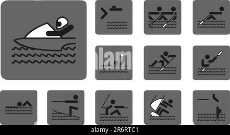 Set on sports subjects. Similar works are in my galleries Stock Vector