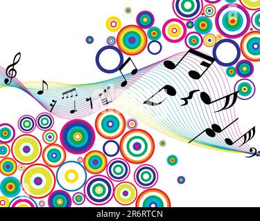 Musical notes stuff vector background for use in design Stock Vector