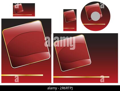 Template for business card, letter and cd. Add your logo and text Stock Vector