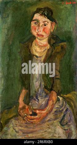 Chaim Soutine, Farm Girl, portrait painting in oil on canvas, circa 1919 Stock Photo