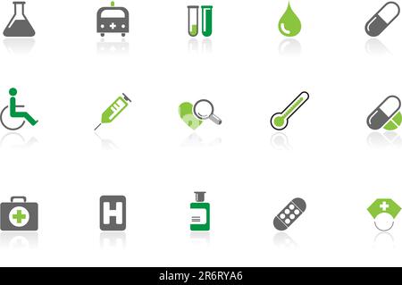 Healthcare and Pharma icons for your website Stock Vector