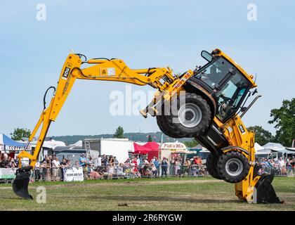 Dancing Diggers - Smallwood Steam & Vintage Rally 2023 Stock Photo