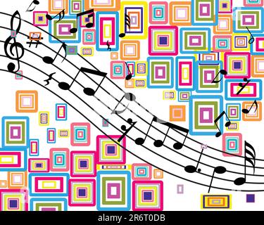 Musical notes stuff vector background for use in design Stock Vector