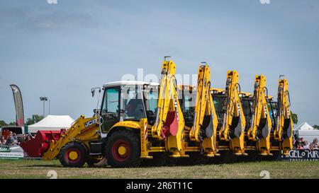 Dancing Diggers - Smallwood Steam & Vintage Rally 2023 Stock Photo