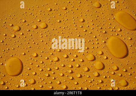 Raindrops, water drops on tablecloth Stock Photo